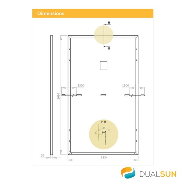 Le Panneau solaire Dualsun FLASH 500 Wc Glass Glass Bi-verre