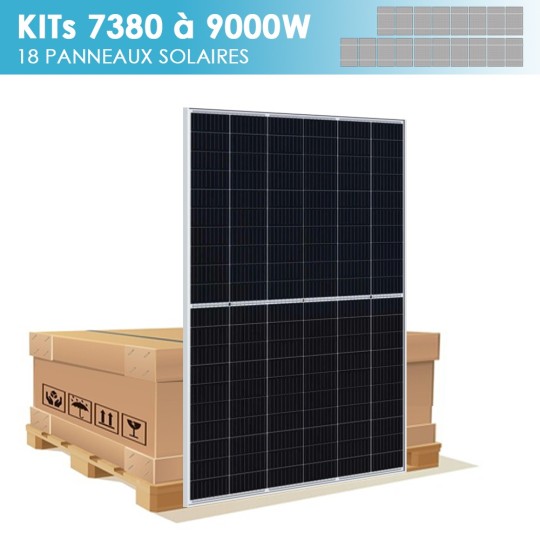 Kit complet d'installation 18 panneaux solaires avec accessoires