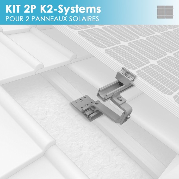 Kit complet de fixation pour 2 panneaux solaires