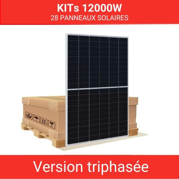 Kit panneau solaire autoconsommation 12000W en triphasé