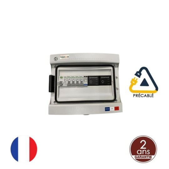 Coffret électrique monophasé 9kW avec 3 QRelay intégrés