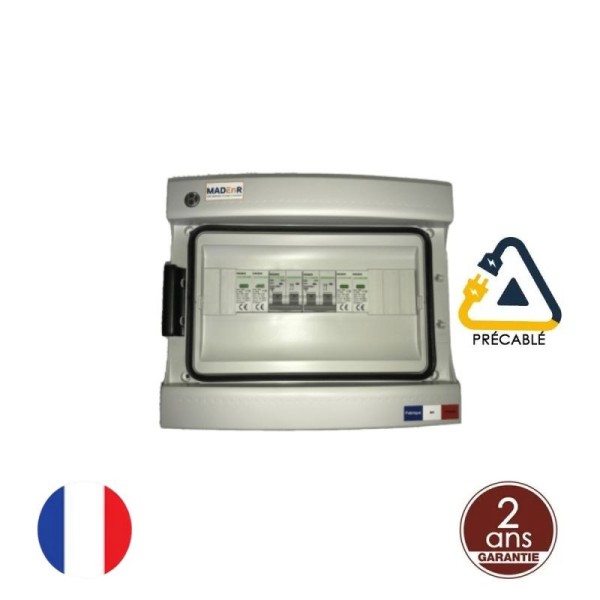 Coffret de protection DC 600V avec sectionneur et parafoudre 2 MPPT