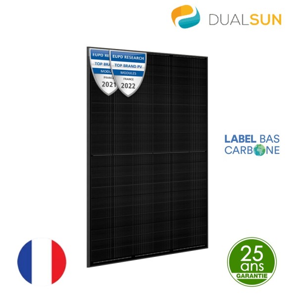 Panneau solaire photovoltaïque Dualsun FLASH 375 Wc Half-cut black