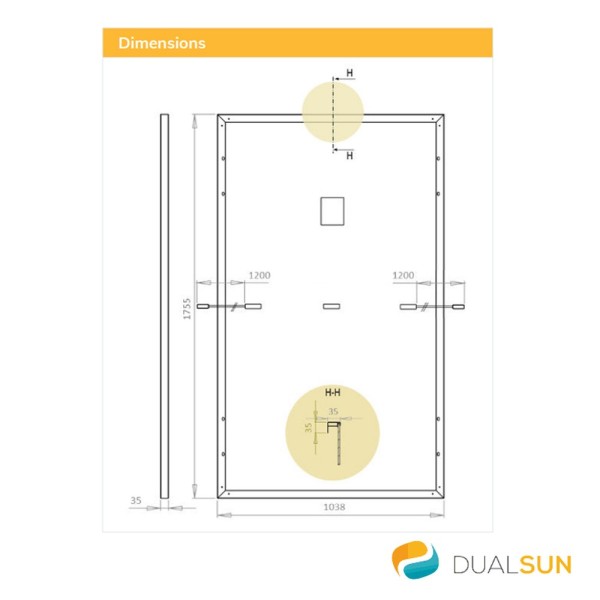 Panneau solaire photovoltaïque Dualsun FLASH 375 Wc Half-cut black