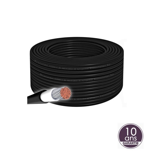 Câble noir pour panneau solaire 4mm2 certifié