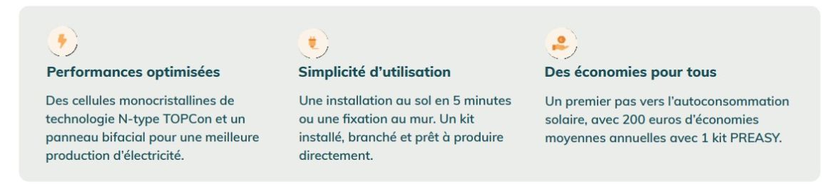 Bénéficiez de plusieurs avantages conséquents pour l'installation d'un kit panneau solaire plug and play.