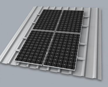 J'améliore la durabilité de mes panneaux photovoltaïques en installant le système MiniFive par dessus le MiniRail pour les incliner légèrement de 5°.