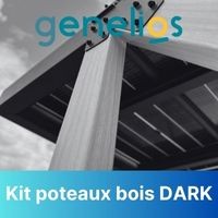 Kit poteaux bois DARK 6 kWc